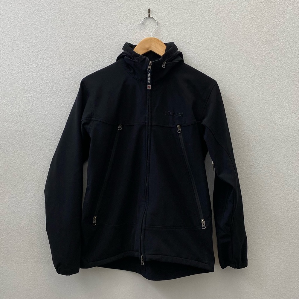 MARMOT black hoodie jacket. Women’s small, fits like men’s small or Womens Med